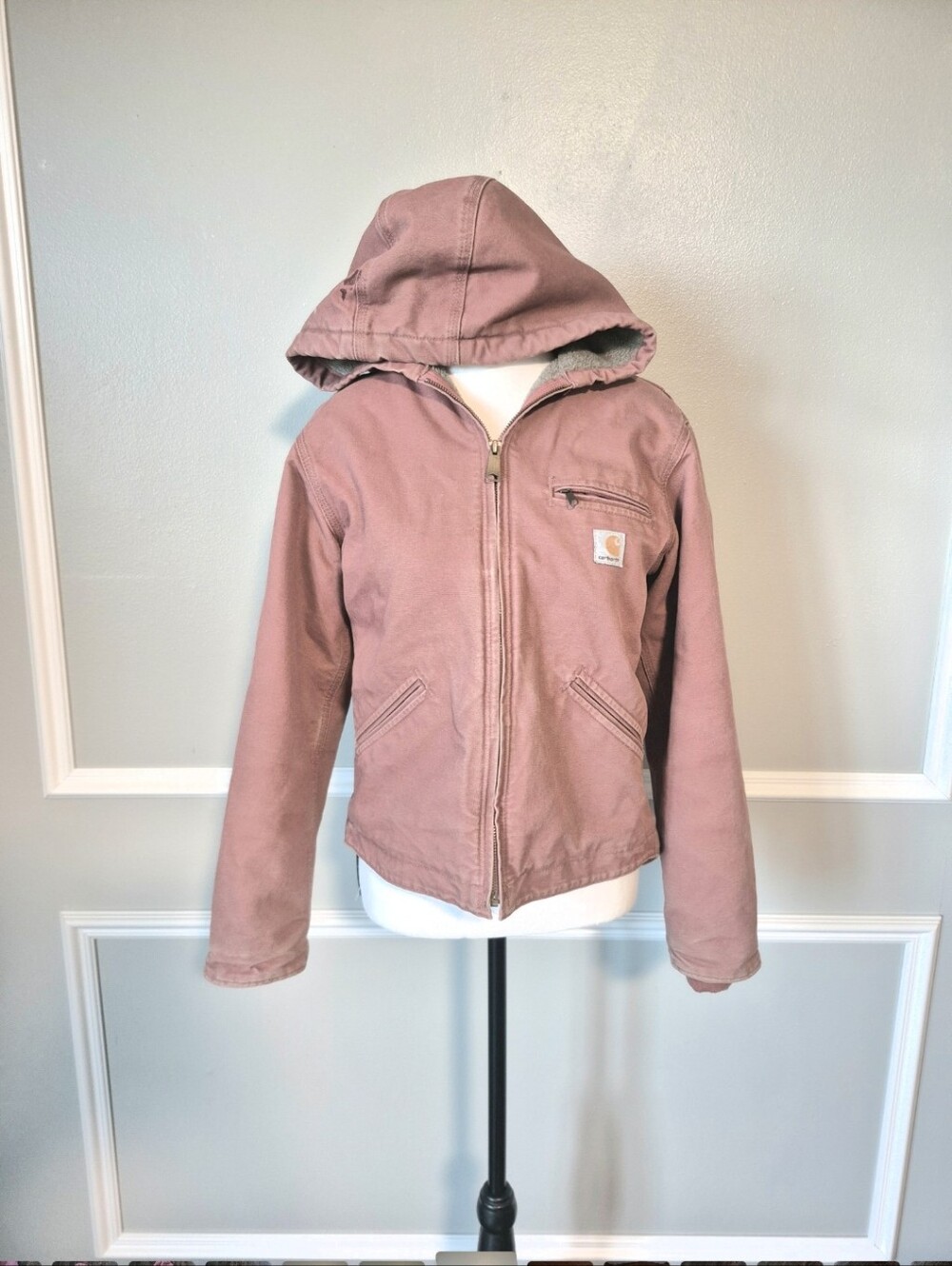 Y2K Carhartt Sierra Sherpa Lined Dusty Pink Jacket Womens Size XS